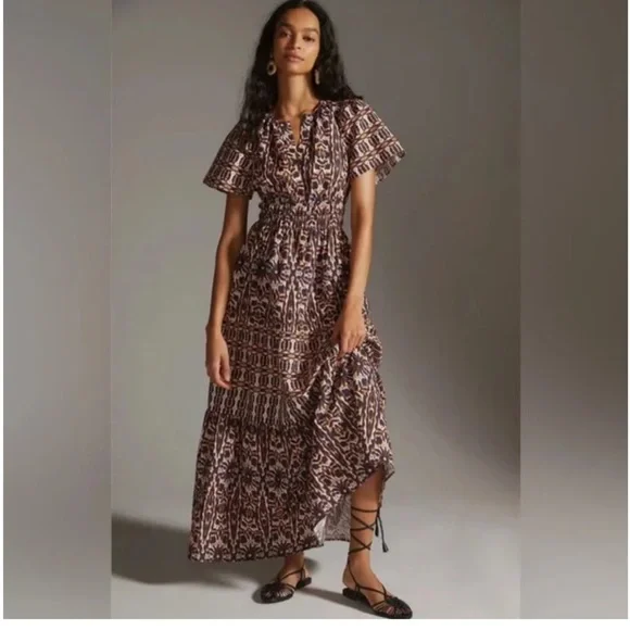 maeve somerset maxi dress Anthropologie Maeve The Somerset Kelly Green Floral Maxi Dress Sz 3X